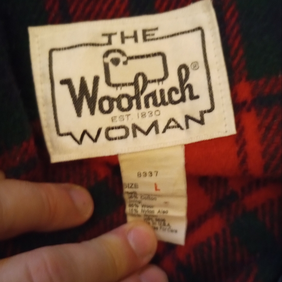 Made in USA Woolrich women's vintage flannel-lined coat L - Picture 3 of 9